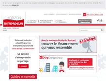 Tablet Screenshot of horizonentrepreneurs.fr
